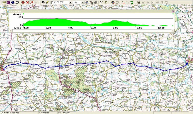 Holsworthy to Hatherleigh route Holsworthy to Hatherleigh route
